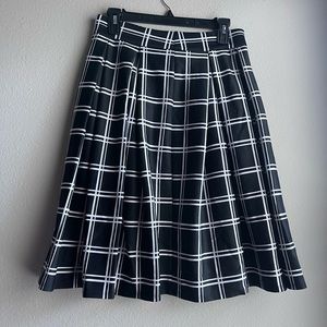 Black & White Plaid Skirt